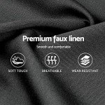 Modern Gray Upholstered Double Bed Frame with Headboard