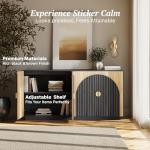 Belleze 65-Inch Fluted Buffet Cabinet in Camel