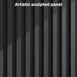 Belleze 65-Inch Fluted Buffet Cabinet in Camel