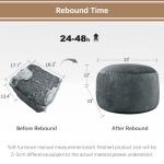 3ft Grey Bean Bag Chair for Adults