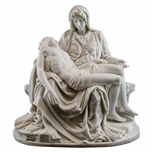 Michelangelo La Pieta Statue - 10-Inch Marble Replica