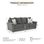Ashley Stairatt Gray Casual Sofa with Flared Arms