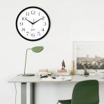 2 Pack Silent 10 Inch Wall Clocks - Black