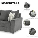Ashley Stairatt Gray Casual Sofa with Flared Arms