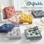 Large Ivory Floor Pillow for Meditation and Yoga