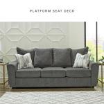 Ashley Stairatt Gray Casual Sofa with Flared Arms