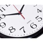 Black 10-Inch Silent Quartz Wall Clock