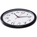 Black 10-Inch Silent Quartz Wall Clock