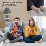 Light Grey Oversized Chaise Lounge with Pillows