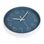 Cerulean Silent Quartz Round Wall Clock 12”