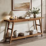 ChooChoo 70.9 Inch Walnut Console Table