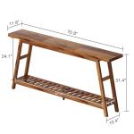 ChooChoo 70.9 Inch Walnut Console Table