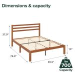 Zinus Leah Queen Bamboo Bed Frame with Headboard