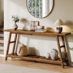 ChooChoo 70.9 Inch Walnut Console Table