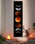 Moon Phase Abstract Canvas Wall Art, 47x11.8