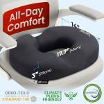 Donut Cushion - Large Memory Foam Tailbone Support