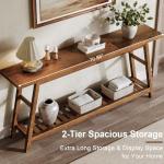 ChooChoo 70.9 Inch Walnut Console Table