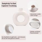 White Ceramic Donut Vase for Modern Decor