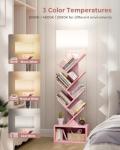 Pink Tall 6-Tier Tree Bookshelf with Light