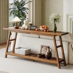 ChooChoo 70.9 Inch Walnut Console Table
