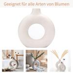 White Ceramic Donut Vase for Modern Decor