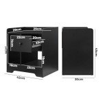 Stylish Black Bedside Table with Drawer Storage