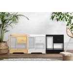 Stylish Black Bedside Table with Drawer Storage