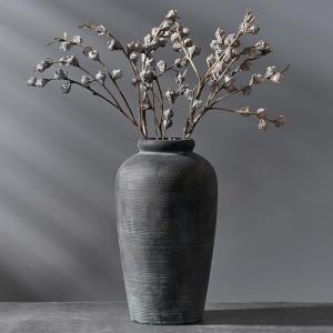 Large Rustic Ceramic Vase for Farmhouse Decor