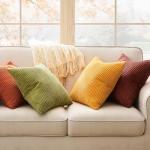 Set of 4 Striped Velvet Throw Pillow Covers