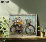 Rustic Daisy Floral Canvas Wall Art Decor