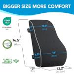 Memory Foam Lumbar Support Pillow with Adjustable Straps