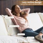 VINGLI 87" Convertible L-Shaped Sofa with Ottoman