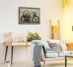 Rustic Daisy Floral Canvas Wall Art Decor