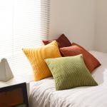 Set of 4 Striped Velvet Throw Pillow Covers