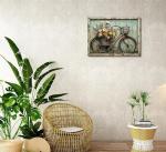 Rustic Daisy Floral Canvas Wall Art Decor