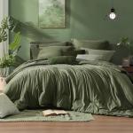 Olive Green Reversible 7-Piece Bedding Set