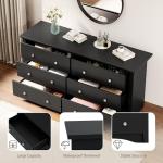 YESHOMY Black 6-Drawer Dresser for Any Room