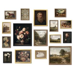 16-Piece Vintage Wall Art Gallery Frame Set