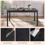 7-Piece Farmhouse Dining Set with Upholstered Chairs