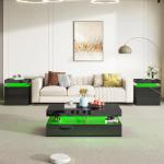 Modern 3-Piece High Gloss Living Room Table Set