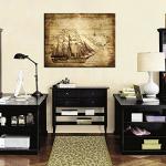 Old World Nautical Map Canvas Wall Art 40x30in