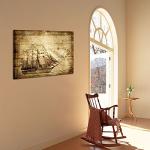 Old World Nautical Map Canvas Wall Art 40x30in
