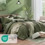 Olive Green Reversible 7-Piece Bedding Set
