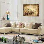 Old World Nautical Map Canvas Wall Art 40x30in