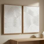 Minimalist 3D Wall Art Canvas Set of 2