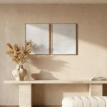 Minimalist 3D Wall Art Canvas Set of 2