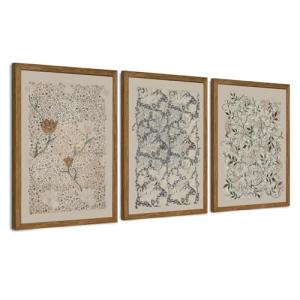 3-Piece Vintage Floral Wall Art Set
