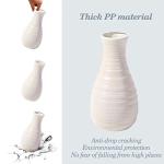 Seashell White Unbreakable Plastic Vase for Flowers