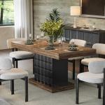 Modern 63" Rectangular Dining Table for 4-6