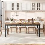 Industrial Dining Table for 6-8 People, 78.7" Long
